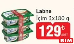 İÇİM LABNE 3X180 G fiyat ve kampanya bilgisi